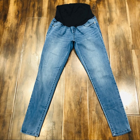 Isabel & Ingrid Denim Maternity Jeggings Sz 2 - Picture 2 of 11